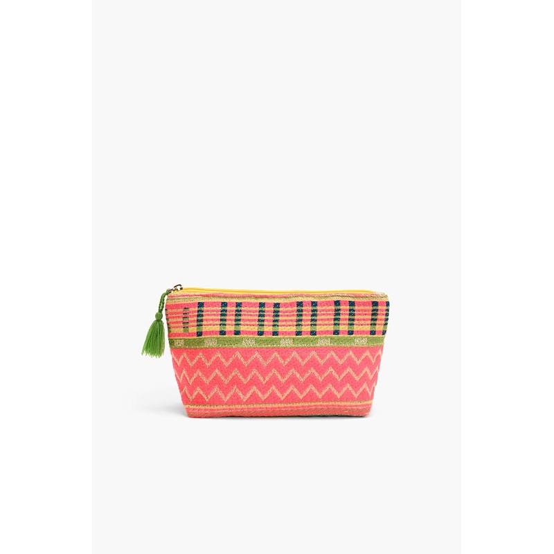 Chevron Handwoven Jacquard Cosmetic Pouch