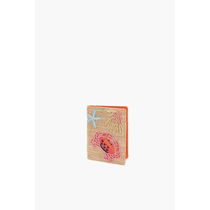 Crab Shell Embelished Passport Cover
