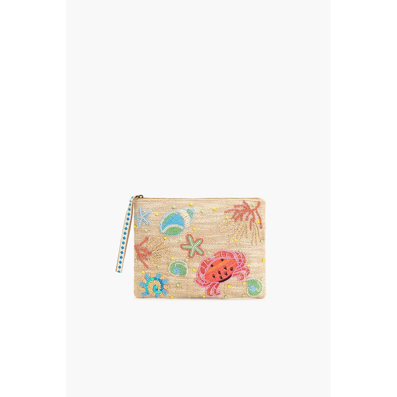 Crab Shell Embelished Wristlet