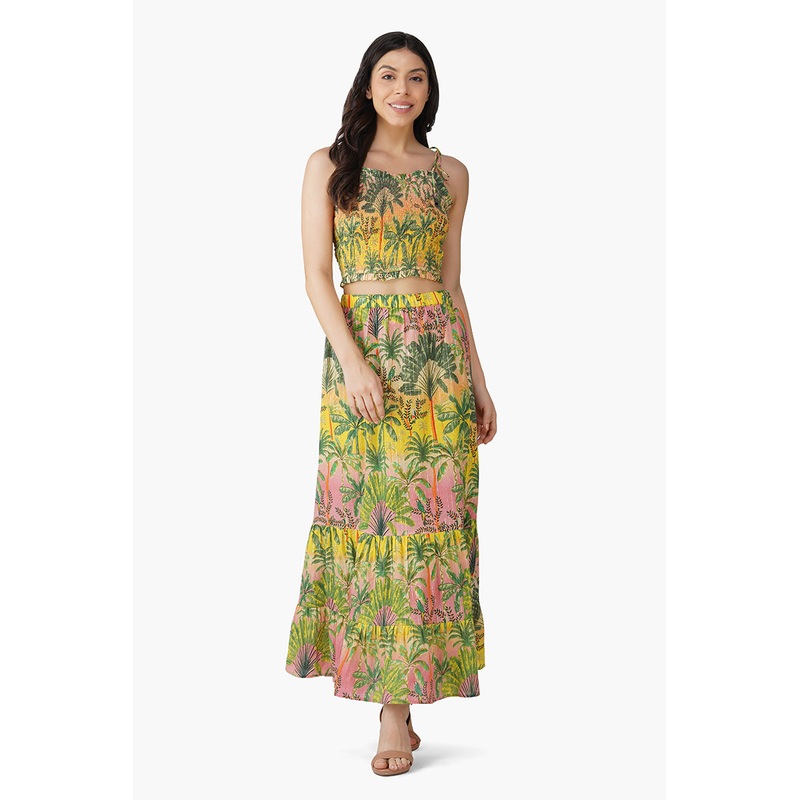 Endless Summer Printed Tiered Skirt