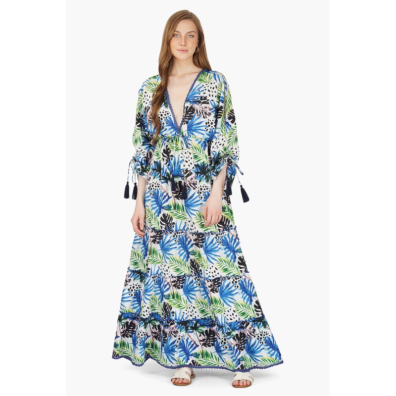 Eva Forest Printed Maxi Dress