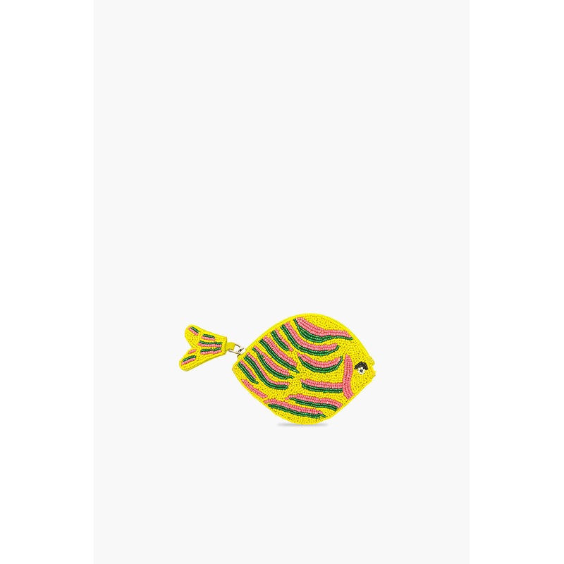 Fish & Fins Mini Coin Pouch - Yellow Tropic