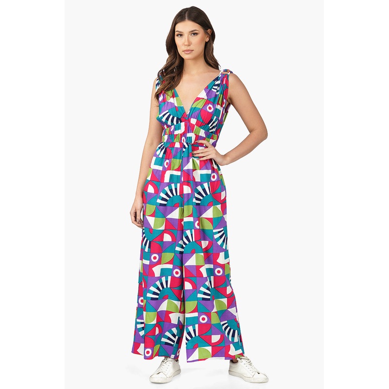 Geo Toucan Viscose Jumpsuit