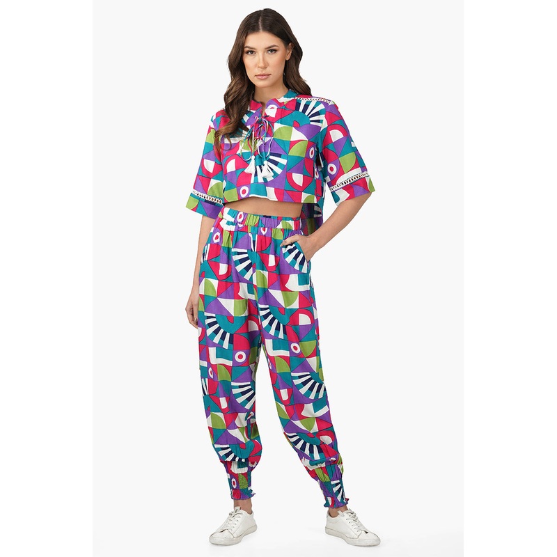 Geo Toucan Viscose Pants