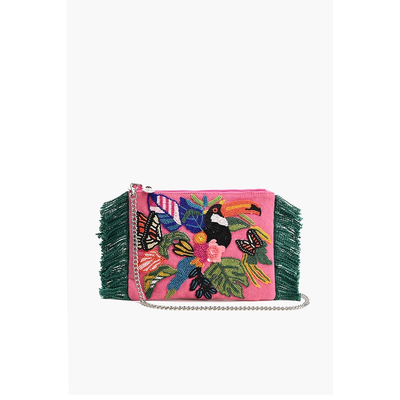 Pink Flutter Oasis Clutch Bag