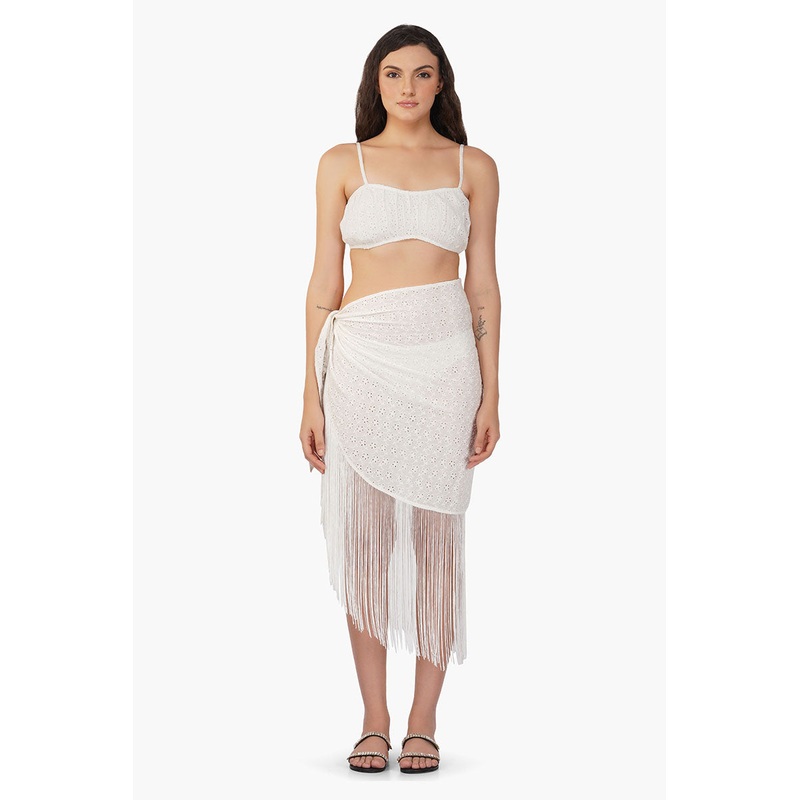 Pollo Fringe Wrap Skirt