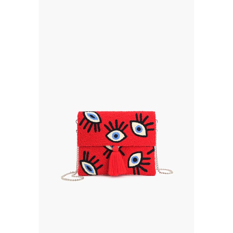 Ruby Whimsical Wonder Eye Clutch