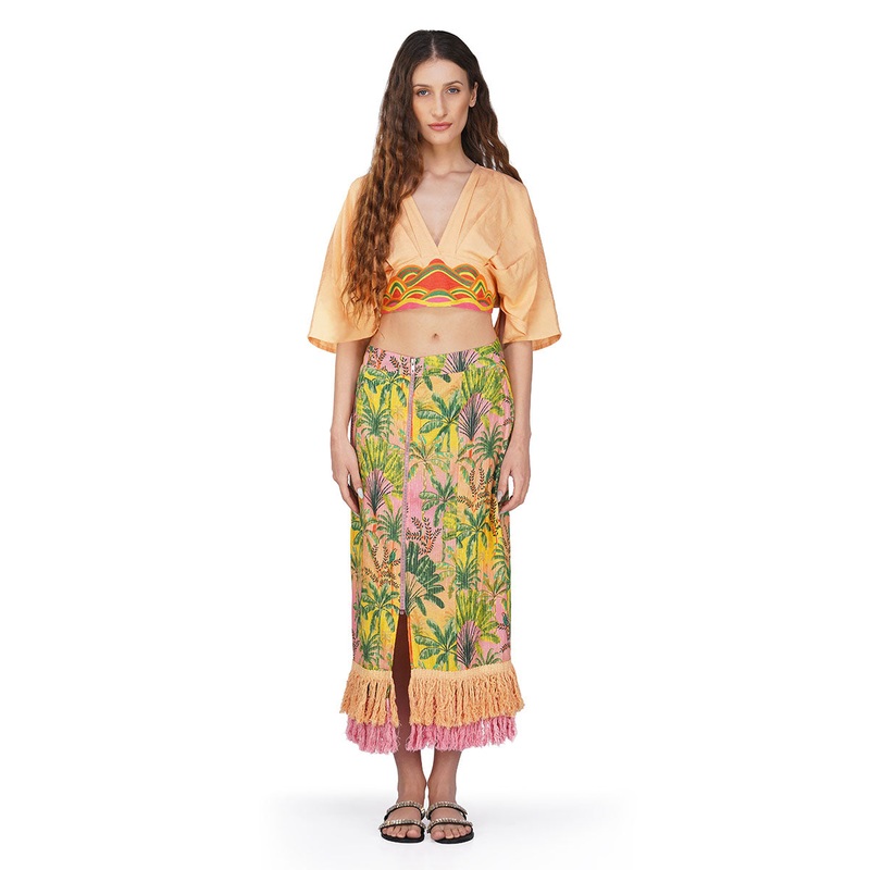 Sunshade Embroidered Crop Top