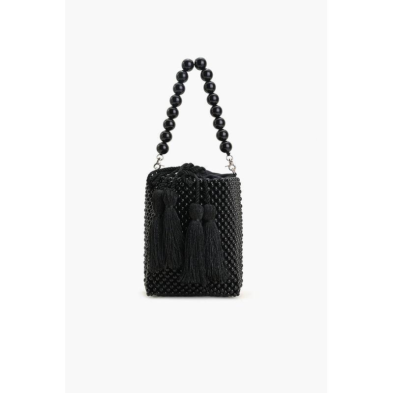 Tahitian Beaded Top Handle Bag