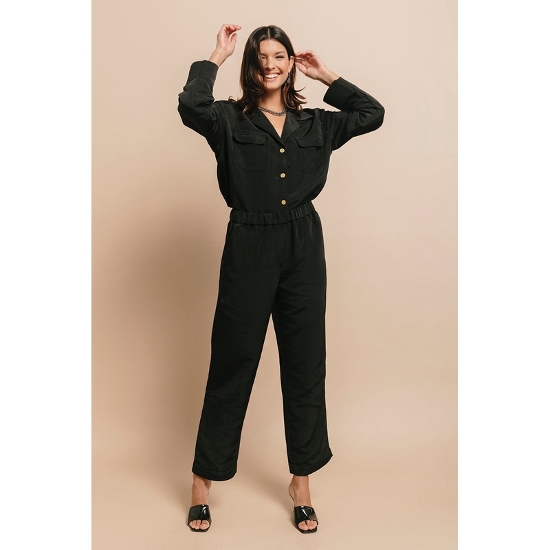 The Co-ord Set (Moire) in Midnight