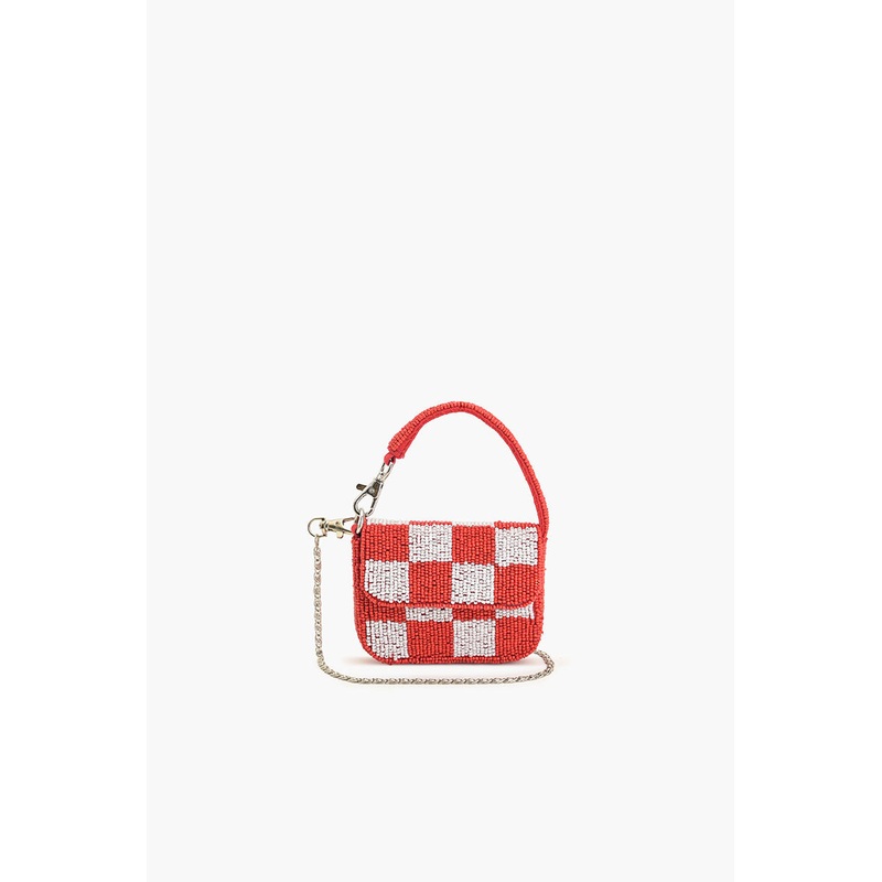 Vermillion Chequred Mini Bag