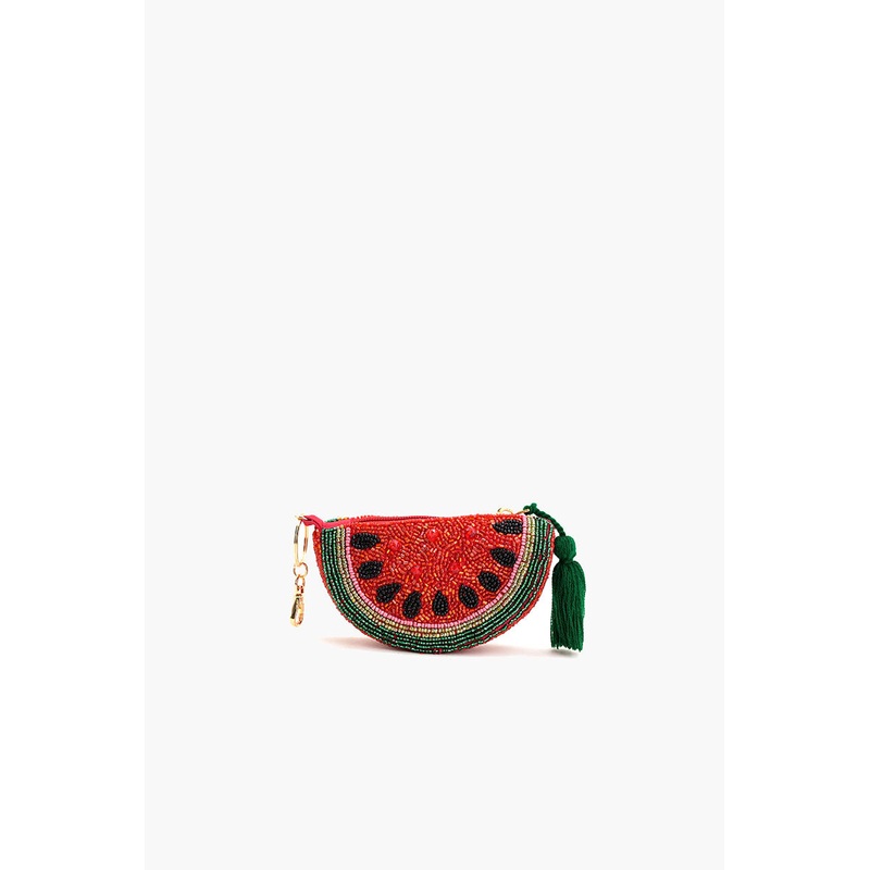 Watermelon Pop Beaded Coin Pouch