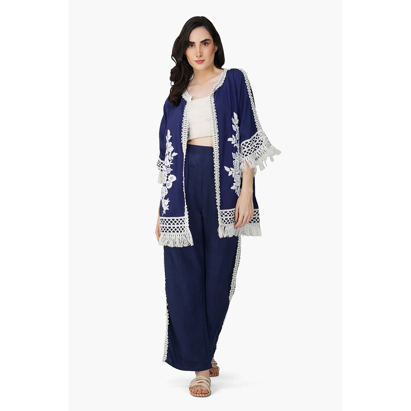 Blue Catherine Lace Duster