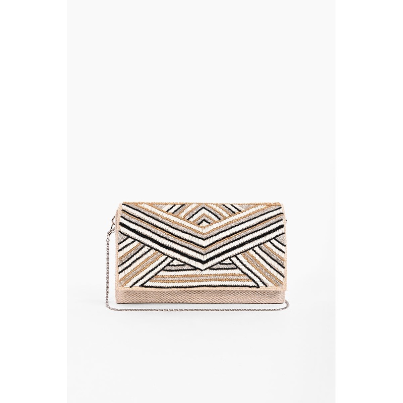 Glitz and Glam Hand Embellished Clutch