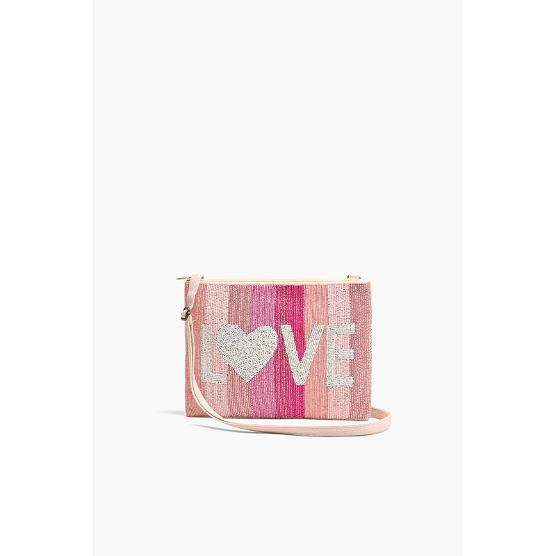 Love Top Zip Clutch