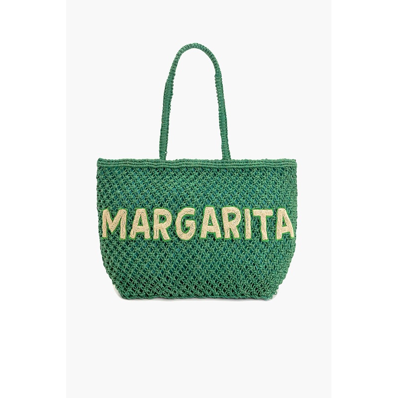 Margarita Beaded Macrame Jute Tote