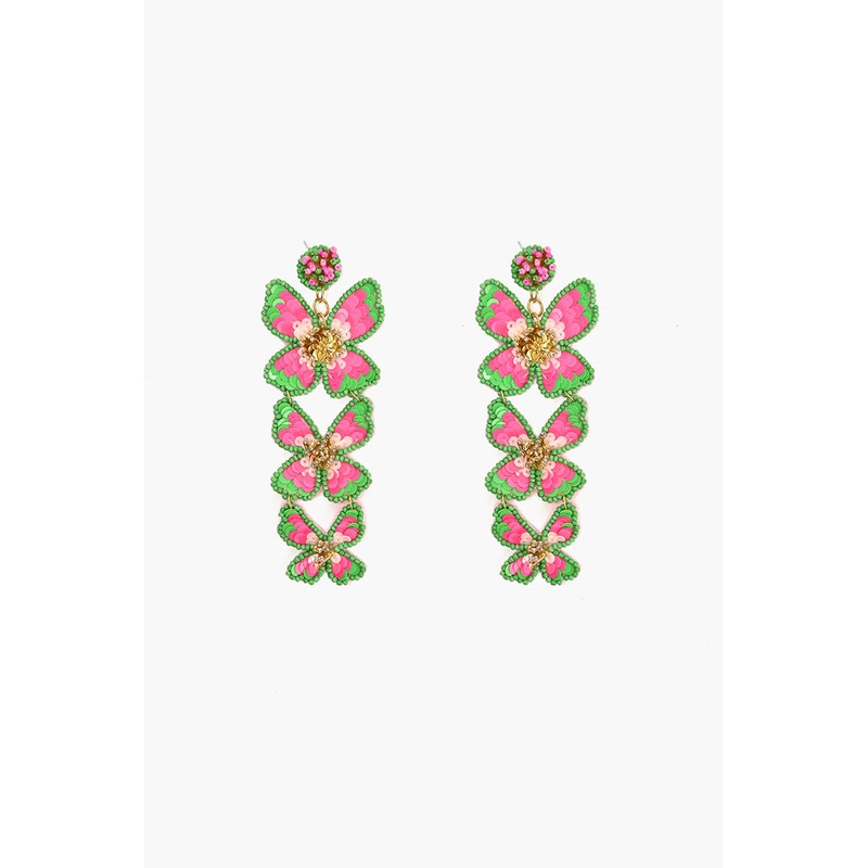 Pretty Pink Floral Earrings