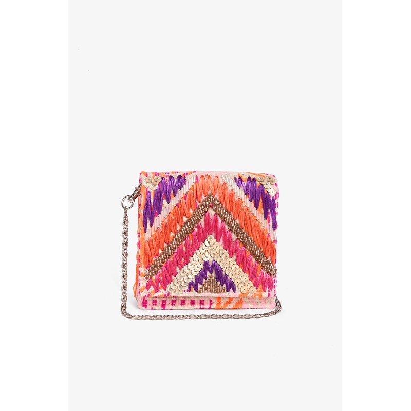 Raffia Embellished Gloria Clutch