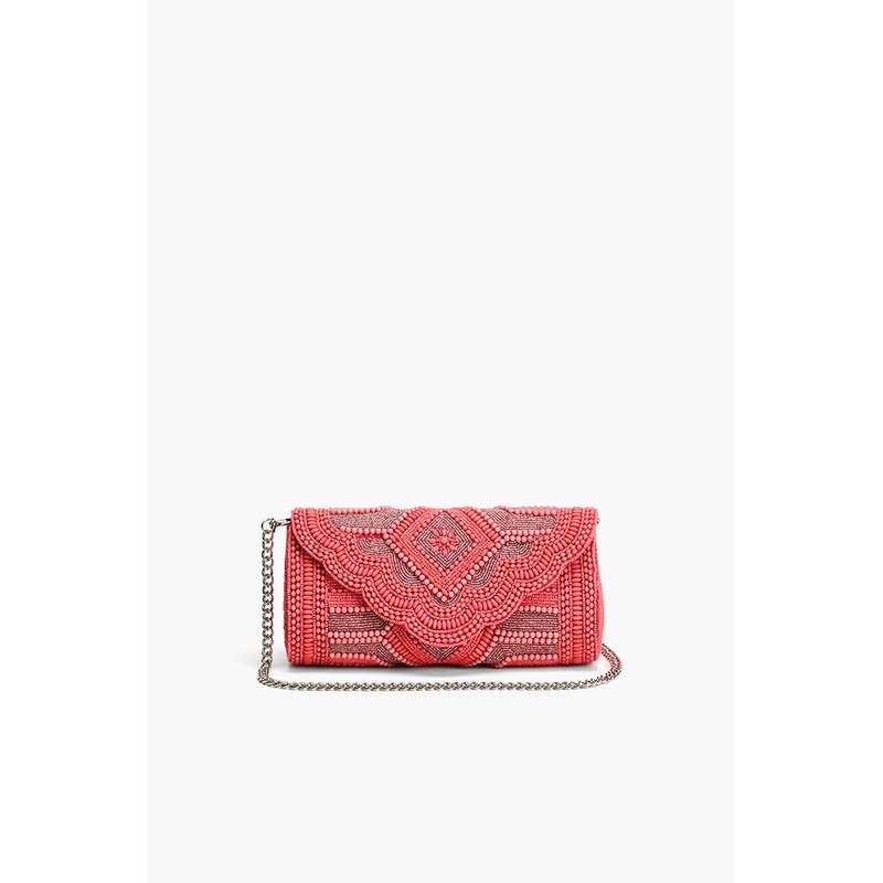 Raspberry Royale Embellished Evening Clutch