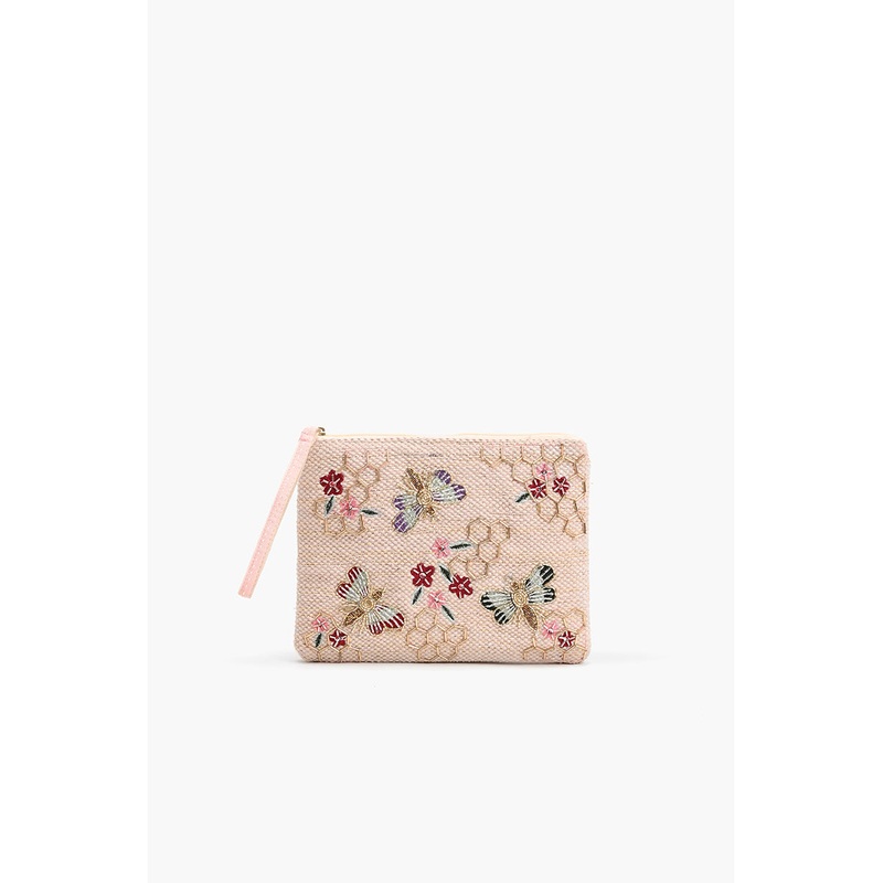 Rose Gold Bee Wristlets Hand-Woven Jacquard Design