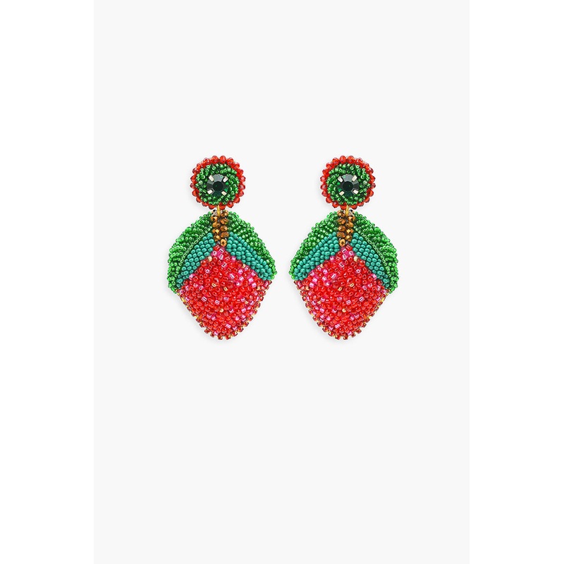 Strawberry Splash Drop Earrings